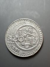 Usado, 1981 México 20 Pesos Moneda Cultura Maya Conmemorativa KM#486 Borde de Letra segunda mano  Embacar hacia Mexico