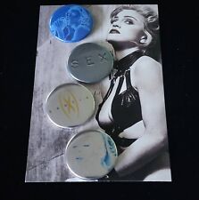 Conjunto de botões de broche Madonna erótica 30º aniversário livro de sexo febre mais profunda e mais profunda comprar usado  Enviando para Brazil