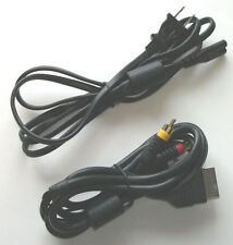 OEM ORIGINAL XBox 1st Gen Hookup Connection Kit Regular Power Cord AV Cable, used for sale  Shipping to South Africa