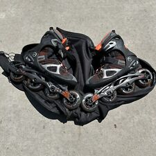 Used, K2 Inline Skates Mens 11 Black Orange VO2 100 X Pro M Rollerblades Adult EUC for sale  Shipping to South Africa