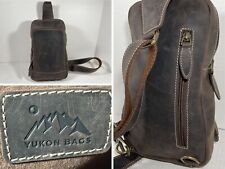 Yukon Bags Macaulay Crossbody Sling Bag Small Brown Leather for sale  Shipping to South Africa