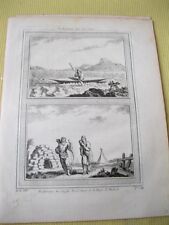 Vintage Print, ESQUIMAUX,,c1749, Umiak Kaiak o Canoa de un solo hombre segunda mano  Embacar hacia Argentina