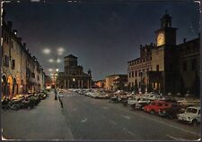 AA5518 Modena - Provincia - Carpi - Piazza Martiri di notte - Cartolina postale usato  Villafranca Piemonte