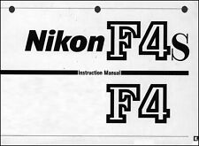 Guía del usuario Nikon F4 y F4S manual de instrucciones manual del operador segunda mano  Embacar hacia Mexico
