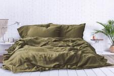 Linen bedding olive for sale  Shipping to Ireland