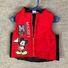 Chaleco Chaqueta Disney Bebé Niños 12 m meses rojo Mickey Mouse con cremallera completa sin mangas segunda mano  Embacar hacia Argentina