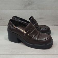 Sapatos de plataforma vintage Y2K MUDD Hallie couro no tornozelo robusto trator tamanho 8M comprar usado  Enviando para Brazil