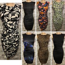 014 Beautiful Ruch Feature Bodycon Figure Hugging Knee Length Dress Size 10-18 for sale  Shipping to South Africa