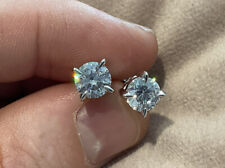 2 carat diamond stud earrings for sale  BASILDON