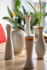 Vasen elfenbeinfarben goldrand gebraucht kaufen  Naunhof