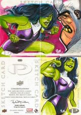 Marvel Premier 2012 Hinged Double Panel Sketch Card She-Hulk Rhino by Dana Black for sale  Shipping to South Africa