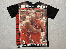 Camisa masculina vintage Michael Jordan tamanho G "The Flu Game" EUA gola redonda preta comprar usado  Enviando para Brazil
