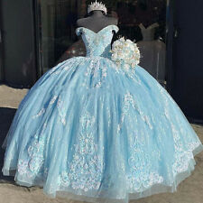 Sky blue quinceanera for sale  Shipping to Ireland