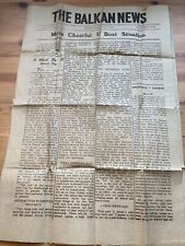 Primera Guerra Mundial 1917 Periódico “The Balkan News” Alegre situación submarina, Salónica segunda mano  Embacar hacia Argentina