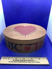 Usado, Caixa folheada ABC coração madeira artesanal comprar usado  Enviando para Brazil