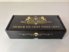 Big Blind Professional Poker Chip Set Set 100 Ct High Quality Embossed Chips . for sale  Shipping to South Africa