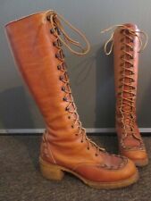 lace brown boots vintage for sale  Clinton Township