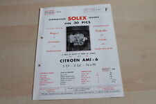 139287) Solex Type 30 PICS - Citroen AMI 3 CV Prospekt 10/1962 comprar usado  Enviando para Brazil