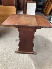 Vintage Antique Style Brown Wood Veneer Drop Leaf Side End Coffee Table for sale  Shipping to South Africa