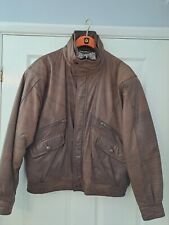 Leather jacket brown for sale  ASHFORD