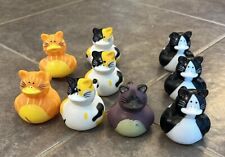 Used, Cat Kitty Animal Themed Rubber Duck Ducks 9 included for sale  Shipping to South Africa