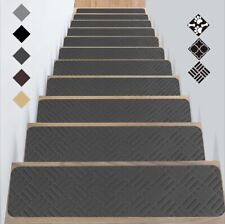 15 PIEZAS bandas de rodadura antideslizantes para alfombras tapetes de 30"" x 8"" interiores para escalones de madera, grises segunda mano  Embacar hacia Argentina