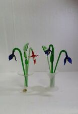 Conjunto de flores de vidro vintage Suffolk Studio em miniatura feitas à mão com vasos comprar usado  Enviando para Brazil