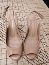 nude peep toe heels for sale  DONCASTER