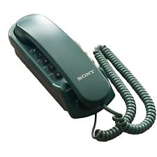 Teléfono fijo con cable verde Sony modelo IT-B5 botón pulsador vintage excelente estado, usado segunda mano  Embacar hacia Argentina