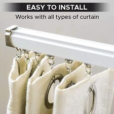 Ceiling Mounted Curtain Track Kit w/ Hooks 3-6.6ft  Aluminum White -Cut to Size- for sale  Shipping to South Africa