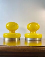 TWO GINO VISTOSI rare yellow vintage Murano glass 1960s table lamps ., used for sale  Shipping to South Africa