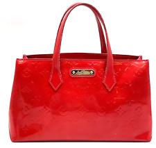 Usado, Autêntica bolsa de mão Louis Vuitton Vernis vermelha Wilshire PM M93643 RS040033 comprar usado  Enviando para Brazil