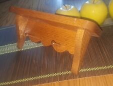CHARMING Vintage Small SOLID OAK Wall Display Shelf w/2 Hooks Hangers!, used for sale  Urbandale