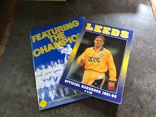 Leeds united handbooks for sale  WESTERHAM
