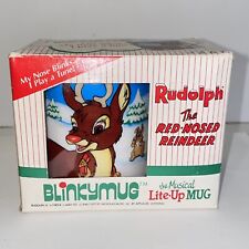 Caneca de acrílico vintage 1989 Rudolph the Red Nose Reindeer por R L May Co, usado comprar usado  Enviando para Brazil