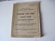 Working timetable nottingham for sale  GLOUCESTER