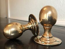 Pair of Reclaimed Antique Rose Brass Victorian Door Knobs Handles BA1736 for sale  Shipping to South Africa