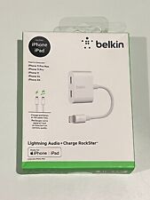 Usado, Adaptador Belkin Audio + Charge Rockstar para iPhone - Branco CAIXA ABERTA comprar usado  Enviando para Brazil