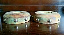 rustic wooden candle holders for sale  PICKERING