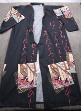Vintage Anos 70 Japonês Kimono Marukyo Comprimento Total Roupão Frente Aberta Adulto 55 comprar usado  Enviando para Brazil