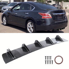 For Nissan Altima Carbon Black Rear Bumper Diffuser Spoiler Lip Fins Splitter for sale  Shipping to South Africa