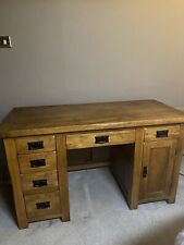 Solid oak desk for sale  LEYLAND