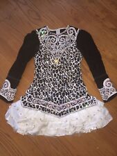 Fabulous, sleek, Irish Dance solo dress in velvet animal print!, used for sale  Shipping to Canada