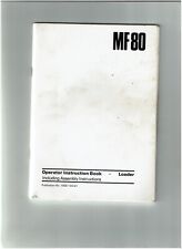 Mf80 loader operators for sale  BRIGG