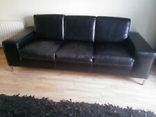 Black leather seater for sale  MORECAMBE