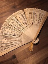 Vintage fan wooden for sale  BURY