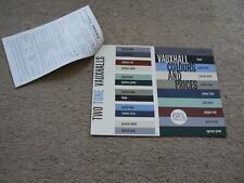 Vauxhall colours prices for sale  SWANSEA