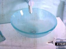 Used, NIB Nice Bathroom 16.5"-W Tempered Frosted Glass Vanity VESSEL SINK for sale  Shipping to South Africa