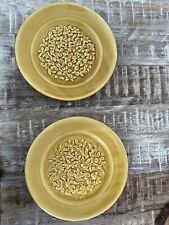 Used, Aegitna Vallauris Made In France Mustard Yellow Floral Plates Vtg Pottery for sale  Shipping to South Africa