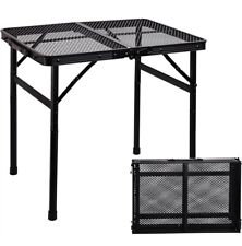 Mesa dobrável de metal para piquenique de acampamento, churrasqueira portátil mesa lateral - leve, C comprar usado  Enviando para Brazil